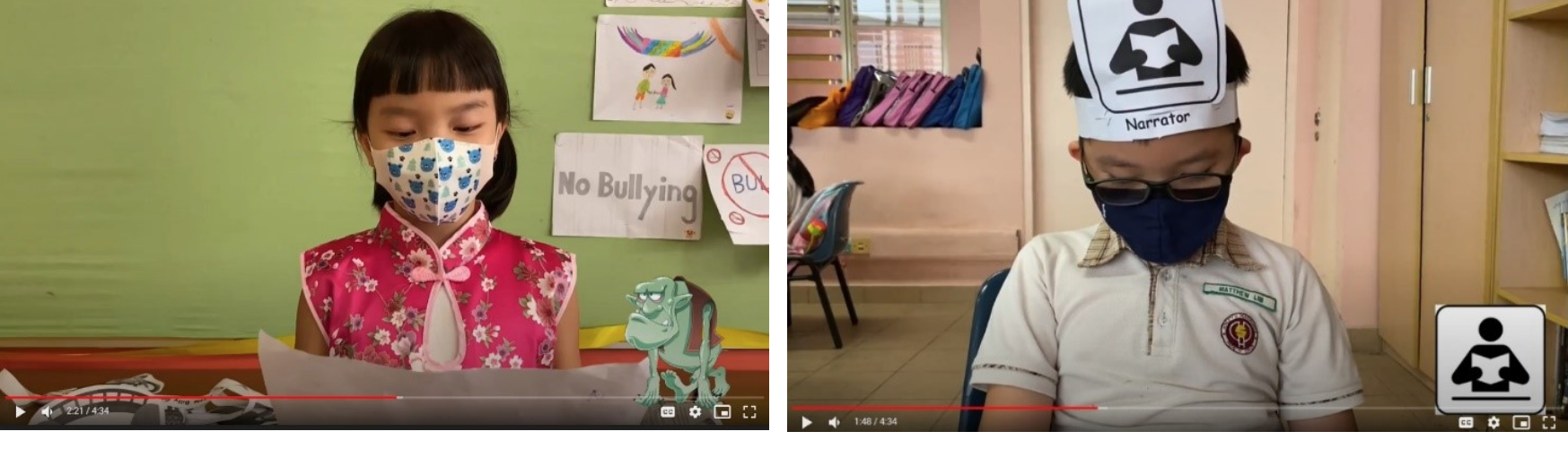 Students give oral presentations.